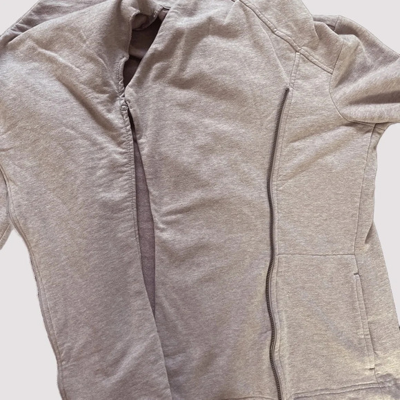 Columbia Women’s Full zip Asymmetrical  Sweater Jacket Heathered Mauve Small - Picture 3 of 9